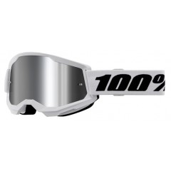 100% STRATA 2 ZATEMNJENA MOTOKROS OČALA WHITE